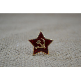 Звезда на головные уборы Советской Армии / Новая, бронза, эмаль, для головных уборов СА [сн-387] 