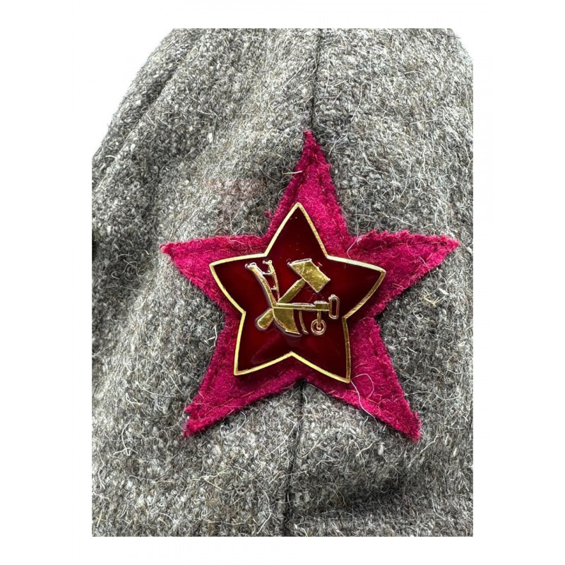 Буденовка, Суконный шлем пехотинца, кокарда плуг и молот купить
