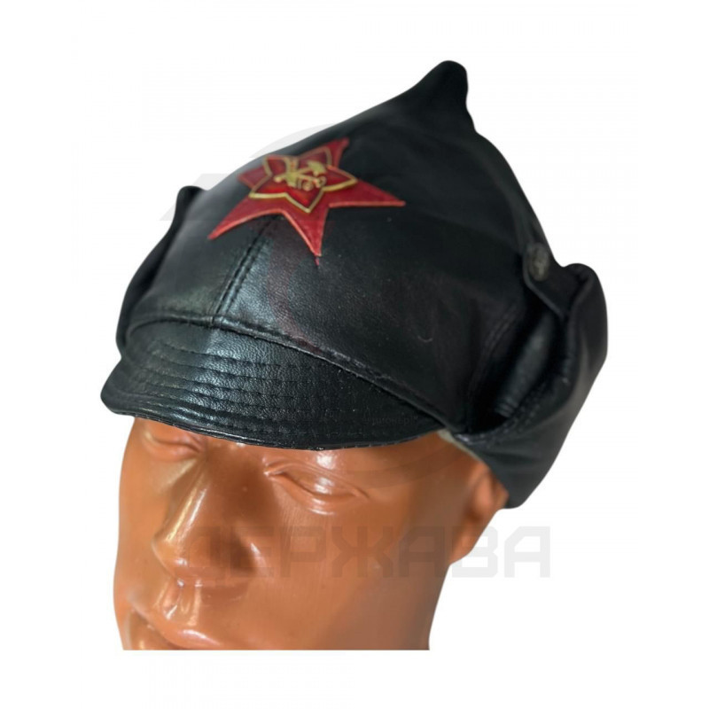 Буденовка кожаная, ВЧК ОГПУ, ранняя, плуг и молот