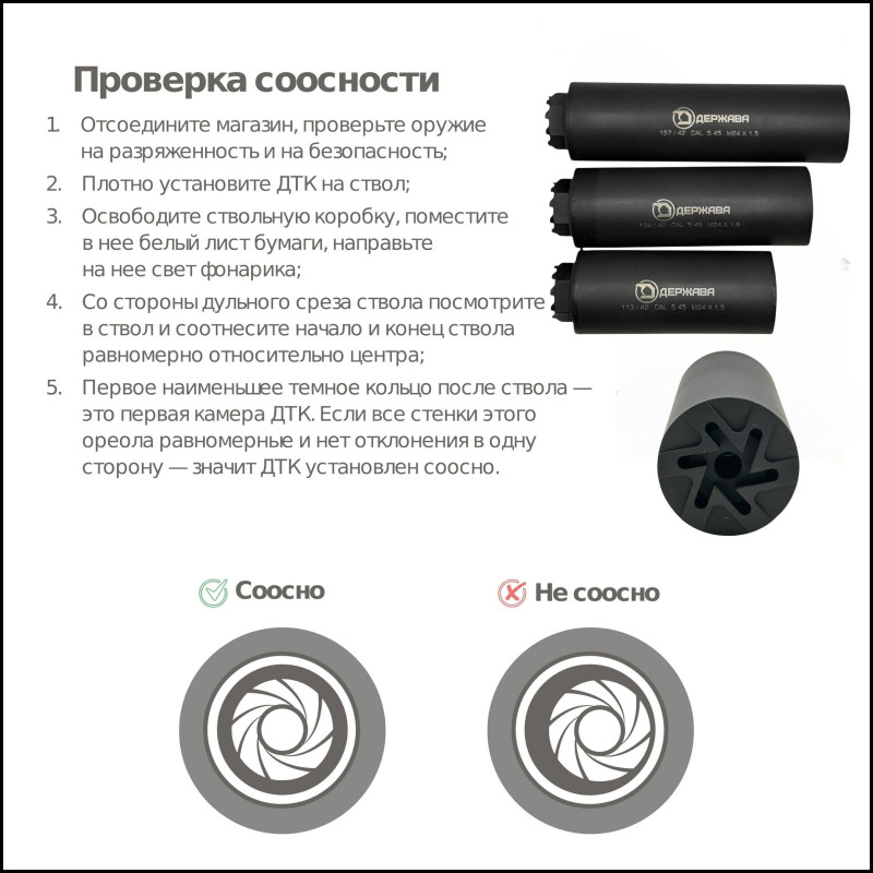 ДТК для Вепрь-308 М14×1 LH закрытый 7.62×54 купить | Держава Армс